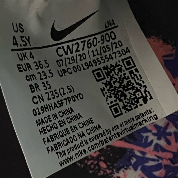 🎯NWOT Nike LeBron 18 'Graffiti' 4.5Y \ 23.5CM \ EU36.5 - Picture 12 of 13